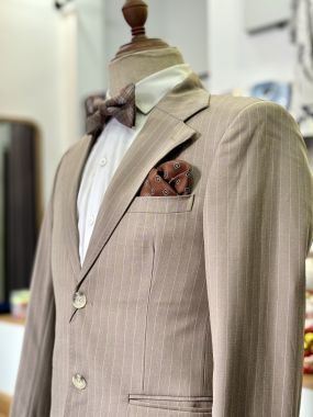 Vest Nâu Tây Kẻ Sọc