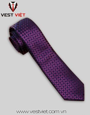 CÀ VẠT HOA VĂN TÍM CVR03