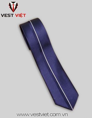 CÀ VẠT XANH SỌC GIỮA TRẮNG CRV06