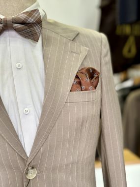 Vest Nâu Tây Kẻ Sọc