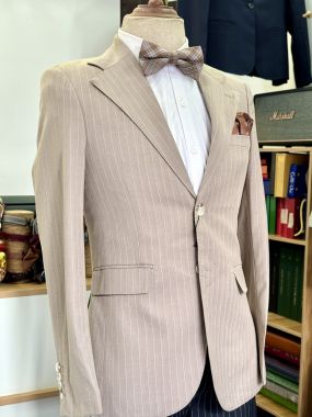 Vest Nâu Tây Kẻ Sọc