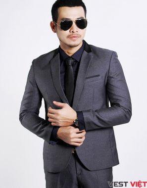 VEST CƯỚI XÁM ĐẬM VM16