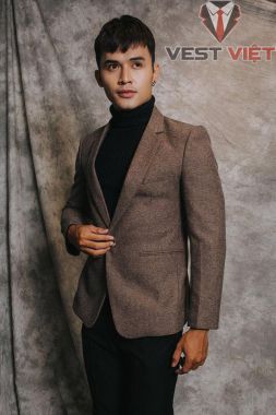 BLAZER NÂU ĐẮP DA