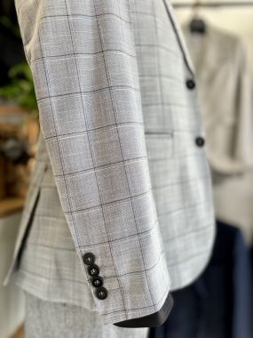 Vest Nam Xám Caro Nhạt