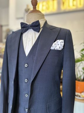 Vest Nam Xanh Navy Caro